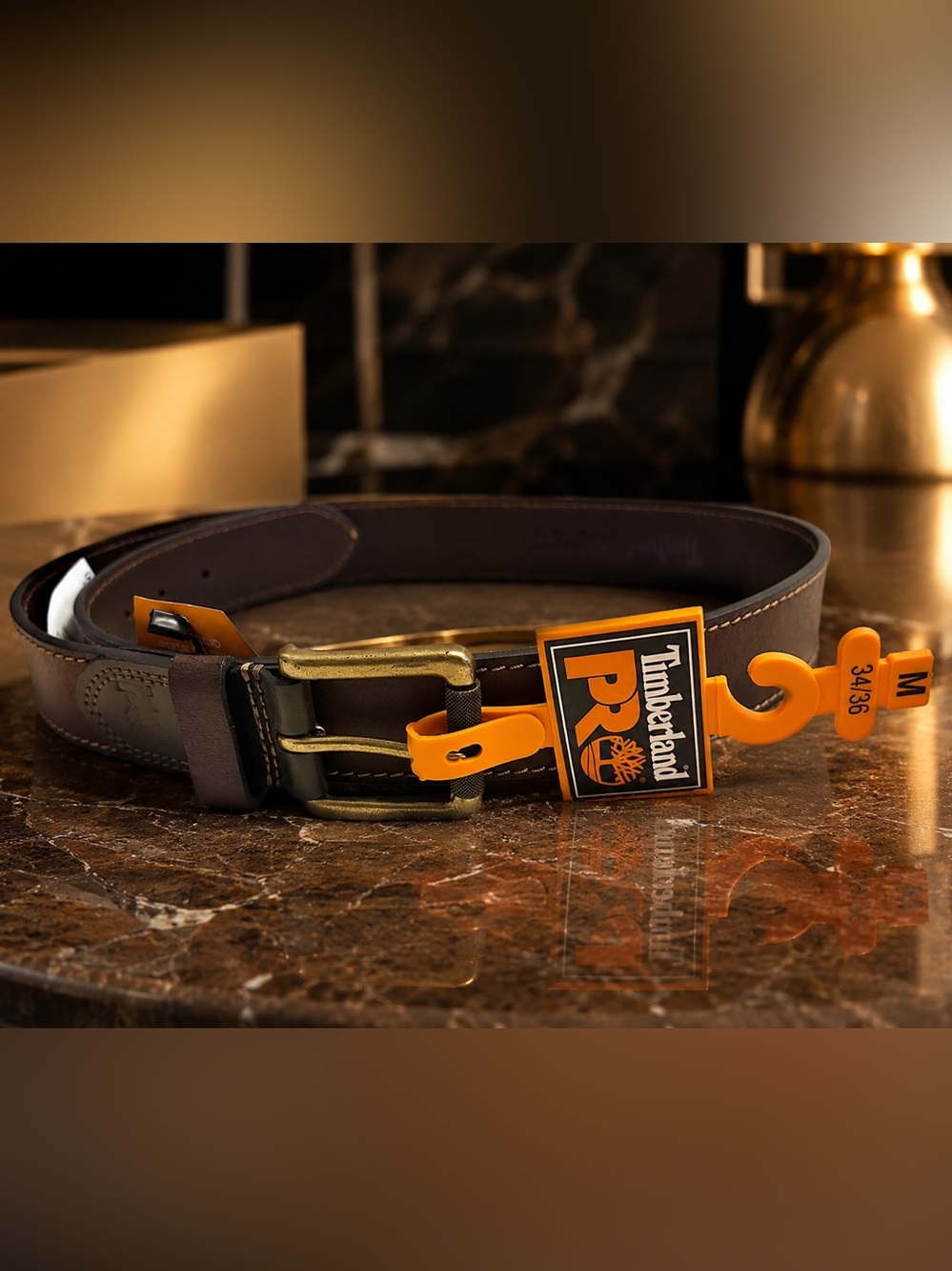 Timberland Brown Leather Belt Perfect Father’s Day Gift 🎁 Size 32/34